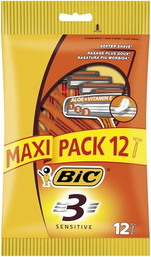 Bic Einwegrasierer mit 3 Klingen, Maxipack mit 12 Rasierern