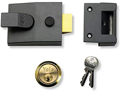 Yale B-84-DMG-PB-40 - Standard Nightlatch - 40mm -Dark Metallic /Polished Brass Finish - Standard Security