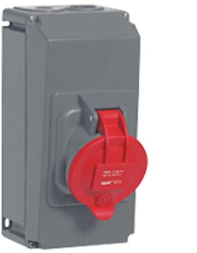 Legrand 053724 Plastique Prise Saillie Fixe Hypra, 63A, 380V à 415V, 3P+N+T