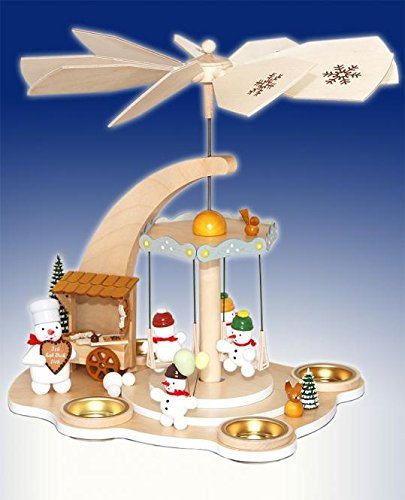 Rudolphs Schatzkiste Christmas pyramid table pyramid snow man pyramid Karusell height of approx. 28 cm NEW