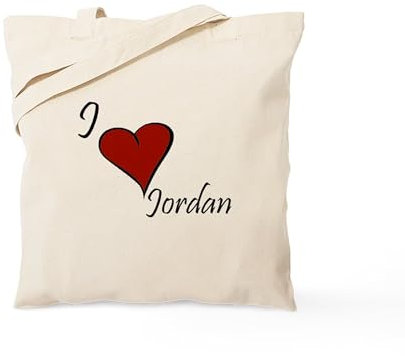 CafePress Jordan Tote Bag Natural Canvas Tote Bag, Reusable Shopping Bag