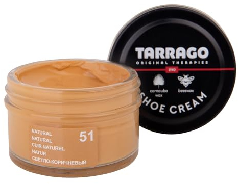 Tarrago Shoe Cream - Premium Shoe Polish for Ultimate Leather Nourishment, Shine and Protection for Leather and Synthetic Leather Shoes, Footwear, Bags and Accesories 50 ml