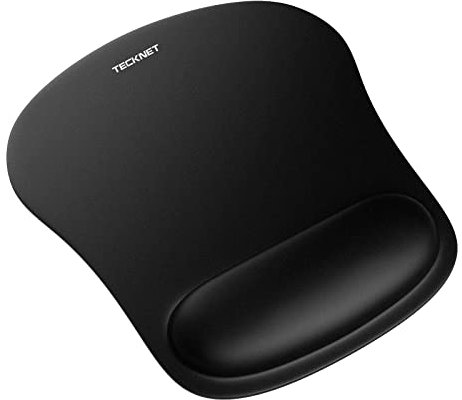 TECKNET Tappetino Mouse con Poggiapolsi, Gaming Mouse Pad Ergonomico con Memory Foam, Tocco Morbido e Impermeabile, Tappetini Mouse Supporto per Computer, Ufficio, Base di Gomma Antiscivolo