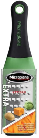 Microplane Artisan Series Extra Coarse Grater – Ideal for Semi-Soft Cheese, Potatoes, Zucchini (Green)