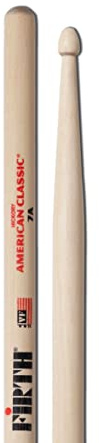 Vic Firth 7A American Hickory Wood Tip Drumstick