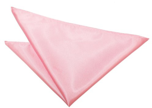 DQT Mens Plain Satin Wedding Suit Pocket Square | Smooth Glossy Finish, 28.5 x 28.5 cm, Suit and Blazer Handkerchief, Business Wear, Groomsmen, Proms and Formal Occasions