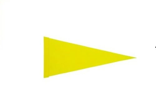 Yellow Pennant 5ft Bicycle Safety Flag (No Mounting Hardware Included)