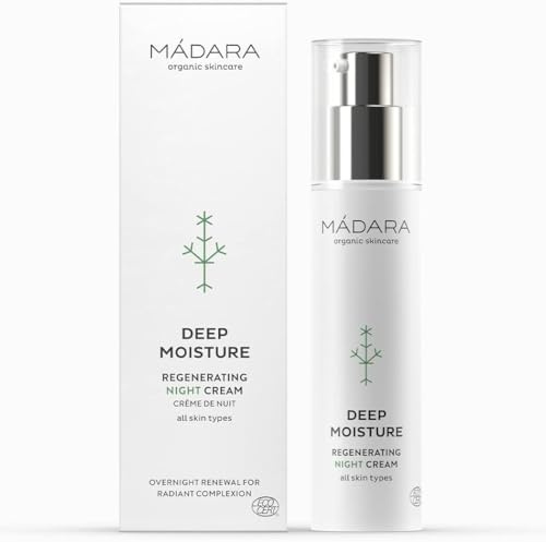 MÁDARA Organic Skincare | Deep Moisture Regenerierende Nachtcreme – 50 ml, Reichhaltige, Leicht Einziehende Textur, Mit Antioxidantien und Natürlichen Pflanzenextrakten, Vegan, Ecocert-zertifiziert