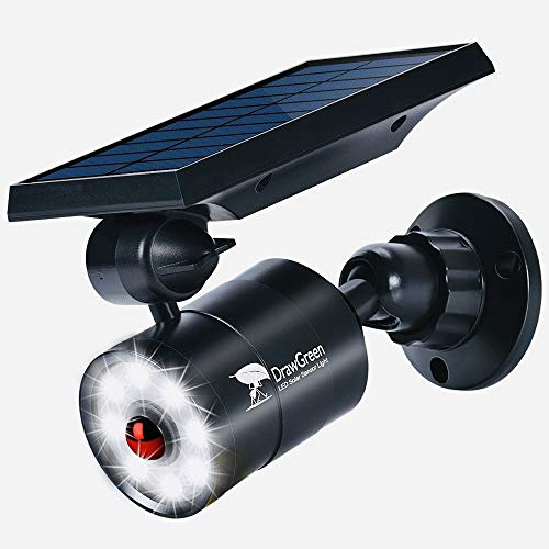 Solar Motion Sensor Light Outdoor Aluminum,1400-Lumen 9-Watt(130W Equiv.) LED Bright Spotlight, 2-Mode Solar Security Lights for Garden Driveway Patio,160-Week 100% Free Replacement Guarante(Black)