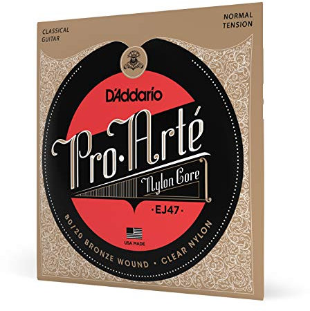 D'Addario Gitarrensaiten Konzertgitarre | Akustikgitarre | Akustik Gitarre Saiten | Classical Guitar Strings | EJ47 Pro-Arte Saiten Konzertgitarre Satz 028' - 043'