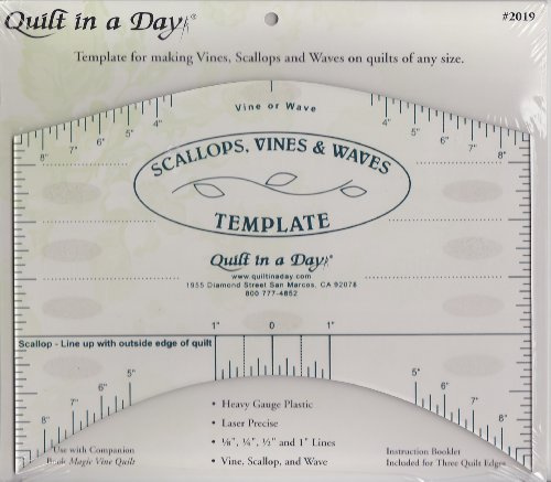 Quilt in a Day 2019 Scallops, Vines and Waves Template 9X7