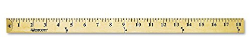Westcott® Wood Yardstick, Hanging Holes and Metal Ends, 36, Clear Lacquer Finish