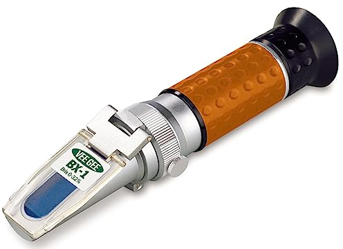 Vee Gee Scientific BX-1 Handheld Brix Refractometer, Industrial-Grade, 0-32% Brix Range, 0.2% Resolution, ±0.2% Accuracy, 1-Year Warranty