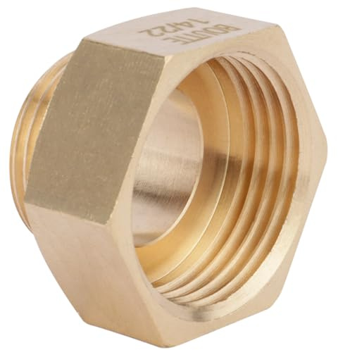Boutté – Mamelon laiton réduit femelle 26x34 vers mâle 20x27 – Raccord plomberie/arrosage – Laiton massif