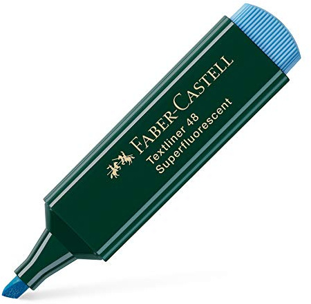 Faber-Castell 154851 – Textmarkör Textliner 48, Påfyllbar, Blå