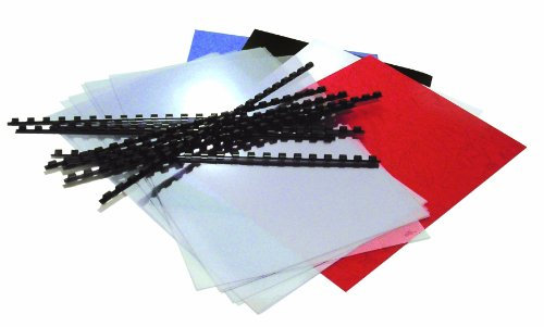 Pavo - Groß Bindeset A4, x100 Binderücken & x100 PVC abdeckungen & 100 Einbanddeckel- Lederoptik für 100 Dokumente/für 100 - Ordner