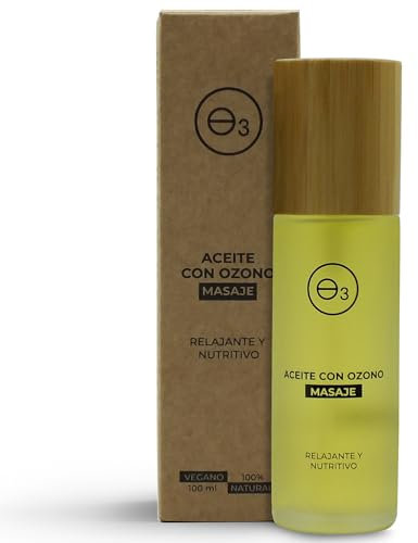 OZONO D'OR - Olio per Massaggi Rilassanti 100% Naturale BIO all'Ozono, Antinfiammatorio, Ossigenante e Analgesico | Olio massaggio professionale per il corpo per dolori muscolari | 100 ml.