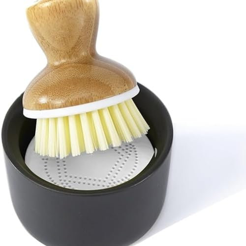 Full Circle Home Spülbürste BUBBLE UP - Küchenbürste - Set - Reinigungsbürste - Bambus - Keramische Basis