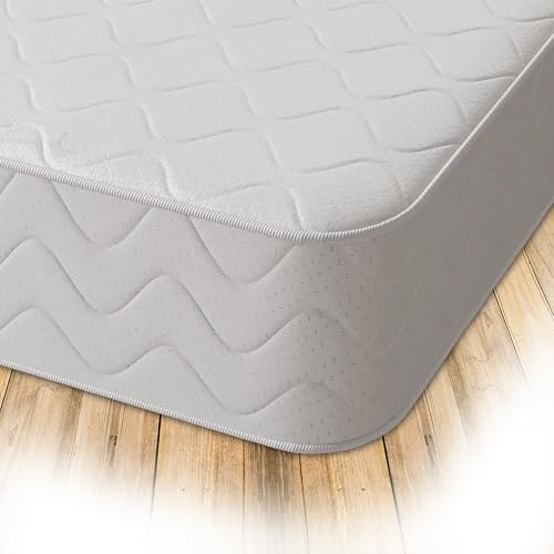 Starlight Beds Single Mattress – Memory Foam Mattress with Springs, Maximum Value, 18cm Deep, Plush, White,(90cm x 190cm)