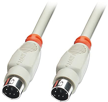 LINDY 33265, Cable PS/2, Conectores moldeados Mini-Din de 6 pines, 1m