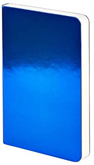 Nuuna Notizbuch A6 | Shiny Starlet S - Blau | Dotted Journal | 2,5mm Punktraster | 176 nummerierte Seiten | 120g Premium-Papier | Metallic-Effekt | vegan | nachhaltig produziert in Deutschland