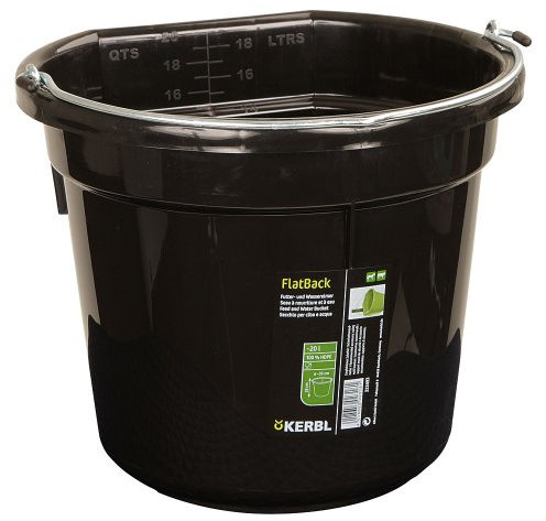 Kerbl 323489 Futter- und Wassereimer FlatBack ca. 20 l, blau