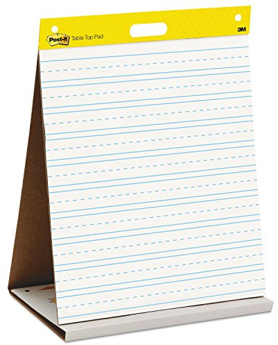 Post-it® Tabletop Easel Pad , White With Primary Lines, 20 x 23 (MMM563PRL), 1 unit