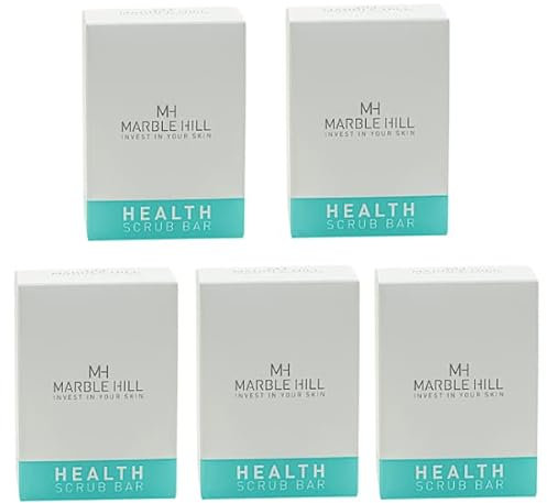 Marble Hill Health Scrub 5 Pack Antifungal Tea Tree Oil Soap Bar Deep cleansing for Acne, Athletes Foot, Ringworm, Toenail Fungus and Body Odour. Promotes Healthy Feet,Skin, Nails
