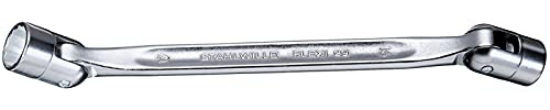 Stahlwille 43011719 Double Ended Flexi-Joint Spanners, Made of Chrome Alloy Steel, Chrome Plated for Corrosion Resistance, Bi-Hexagon w/Anti-Slip Drive, Strong & Durable, Size 17 x 19 mm, L. 250 mm