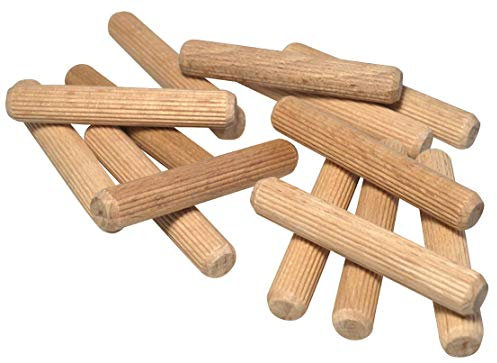 JOWE Holzdübel aus Buche 16x100mm, 25 Stk | Dübel 16 mm | 16er Riffeldübel gefertigt und verpackt in Österreich