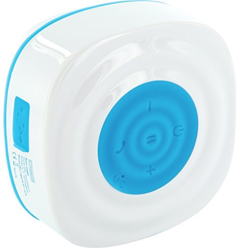 SCHWAIGER LS500BT512 Bluetooth Lautsprecher mit Saugnapf, Wasserfest IPx5, integriertes Mikrofon, USB-Buchse