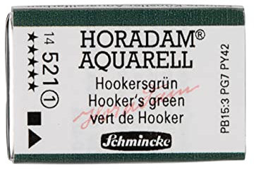 Schmincke – HORADAM® AQUARELL - feinste Künstler-Aquarellfarben, 521 Hookersgrün, 14 521 043, 1/1 Näpfchen