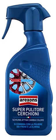 AREXONS | Super Pulitore Cerchioni, Elimina Residui delle Pastiglie dei Freni e lo Sporco dei Cerchioni, Pronto all'Uso, Ph Neutro, 500 ml