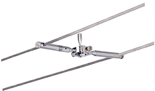 Paulmann 94147 Seilsystem Seil-Leuchte Togo Chrom Ergänzung für Seilsystem Seilleuchte Spot max. 10W GU5,3 Drahtseilsystem ohne Leuchtmittel