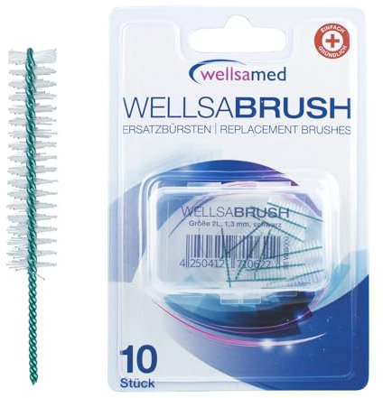wellsamed Wellsabrush 10 Stück Interdentalbürsten, Größe: XL, ISO 3: 0,58 mm, Bürstengröße: 5,0 mm/x-groß, zur effektiven Reinigung der Zahnzwischenräume