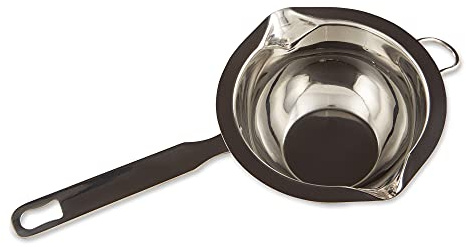 RSVP International Endurance (DBL-IN) Double Boiler | Easily Move Food from Insert to Plate | Perfect for Smaller Pots & Pans | Dishwasher Safe, 2 Cups, Stainless Steel