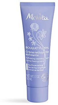 Melvita - Crema limpiadora exfoliante Bouquet Floral - Elimina suavemente las células muertas y las impurezas - 99% Natural - Certificada Bio - Elaborada en Francia - Tubo 50 ml