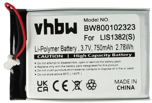 vhbw Akku kompatibel mit Sony Portable Reader PRS-300BC, PRS-300, PRS-300SC, PRS-300RC eBook Reader (750 mAh, 3,7 V, Li-Polymer) - Ersatz für 1-756-769-31, 9702A50844, 9924A60515