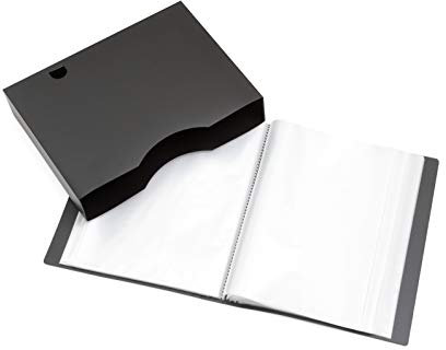 Arpan – Porte-documents avec 150 pochettes, 300 pages, noir, format A4