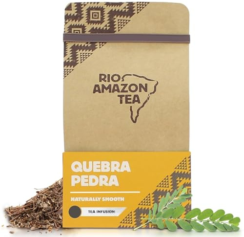 Rio Amazon Quebra Pedra Teabags – Herbal Tea for Kidney & Liver Support – Diuretic & Antibacterial – Caffeine-Free – 40 Tea bags – 100% Pure Phyllanthus Niruri – Cha de Quebra Pedra