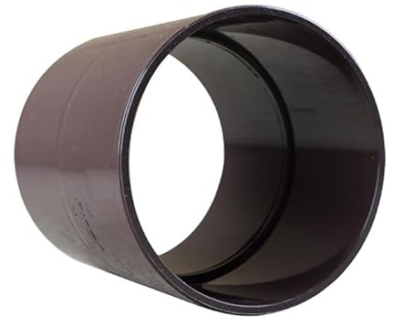 First Plast - Gouttière PVC 25 demi-ronde - Manchon PVC pour tube de descente Ø80 - marron -