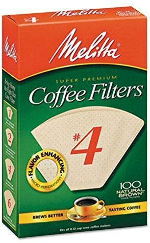 Melitta FBA_624602 Food, No. 4 Cone Natural Brown Paper Coffee Filter