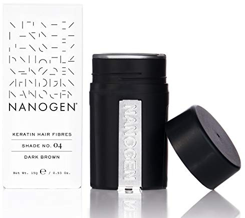 Nanogen Hair Fibres Dark Brown, Root Touch Up, 15g | Keratin Texture Powder Adds Volume and Thickness for Fine or Thinning Scalps, Instant Bald Spot Concealer