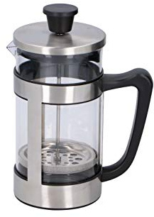 alpina Cafetière (environ 1 l) - Acier inoxydable - Argenté - 16,5 x 10 x 21,5 cm
