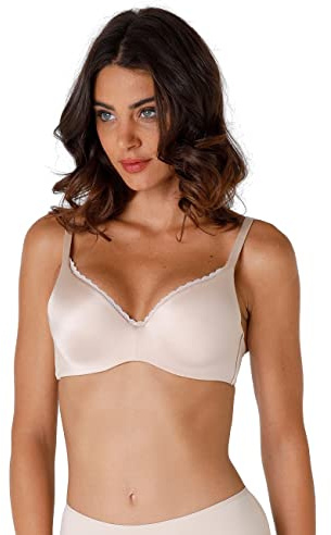 Lovable Reggiseno con Ferretto Sfilabile 2 in 1 | Coppe Preformate Elastiche Imbottite in Microfibra | Effetto Lift Naturale | Intimo 24H Lift Donna, Skin, 38 / 5C