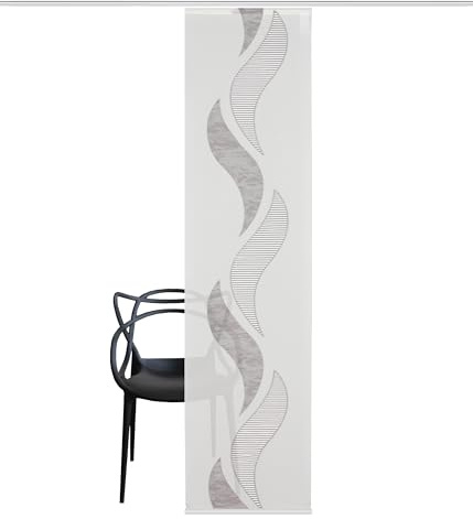 Home fashion 87872-840 Schiebewand Scherli, 245 x 60 cm, Dekostoff, braun