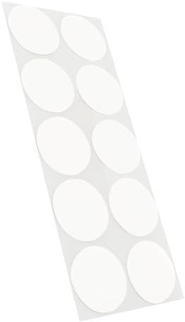 Färgade självhäftande prickar, 15 eller 30 mm diameter, polyetylenbelagda markörprickar gjorda av tyg. Färgglada självhäftande prickar, permanent självhäftande runda etiketter för markering och märkning. 100 Stück Vitt