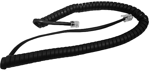 The VoIP Lounge Replacement 9 Foot Black Handset Curly Cord for Yealink SIP Phone: T40P T41P T32G T38G T40G T42G T46G T48G T41S T42S T46S T48S T52S T54S
