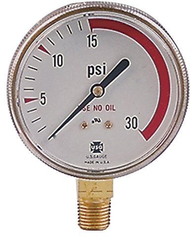 Victor Technologies 1424=0290 350 Series 2.5 Replacement Gauge Acetylene Only, Max psi 30, Thread Size 1/4 Nt, Packaged Npt