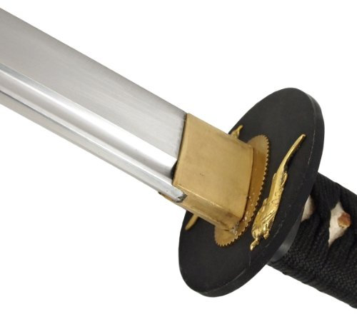 DerShogun Katana Samuraischwert Klinge 1045 Kohlenstoffstahl Saya matt schwarz